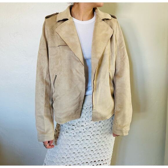 Philosophy suede tan motto jacket - Picture 1 of 4